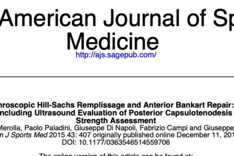 Outcomes of Arthroscopic Hill-Sachs Remplissage and Anterior Bankart Repair