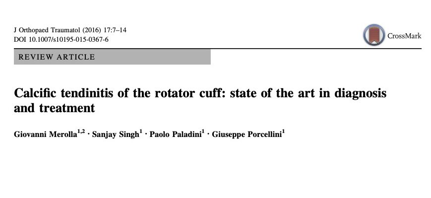 Calcific tendinitis of the shoulder: state of the art