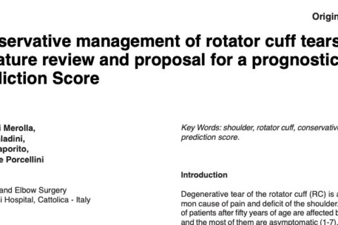 Conservative management of rotator cuff tears