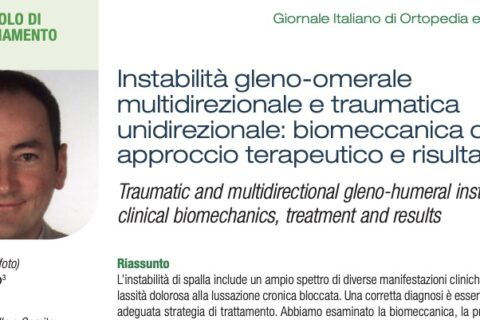 Instabilità gleno-omerale: diagnosi e trattamento