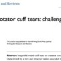 Irreparable rotator cuff tears