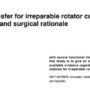 Tendon transfer for irreparable rotator cuff tears