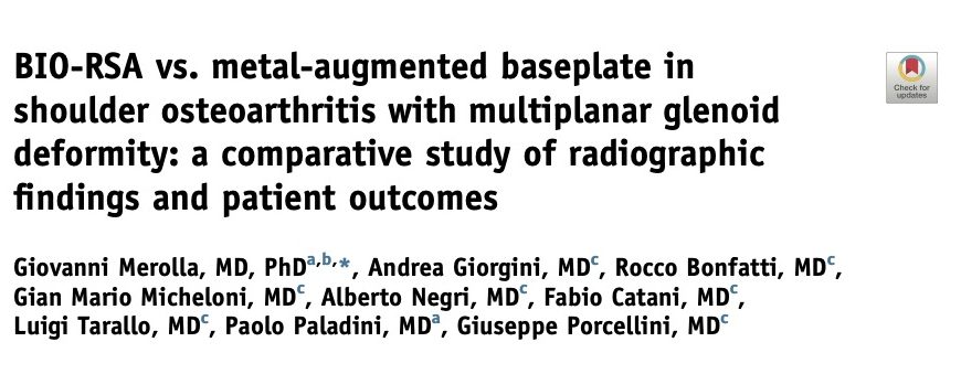 BIO-RSA vs. metal-augmented baseplate in shoulder osteoarthritis with multiplanar glenoid deformity: a comparative study of radiographic findings and patient outcomes