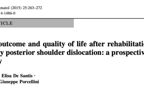 Functional outcome and quality of life after rehabilitation for voluntary posterior shoulder dislocation: a prospective blinded cohort study