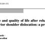 Functional outcome and quality of life after rehabilitation for voluntary posterior shoulder dislocation: a prospective blinded cohort study