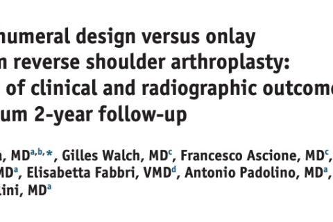 Grammont humeral design versus onlay curved-stem reverse shoulder arthroplasty: comparison of clinical and radiographic outcomes with minimum 2-year follow-up